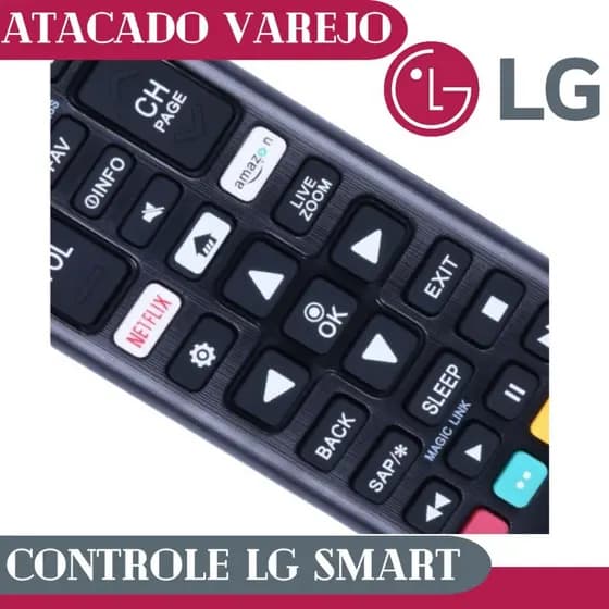 Controle Lg Smart Tv Botão Netflix e Amazon 8204