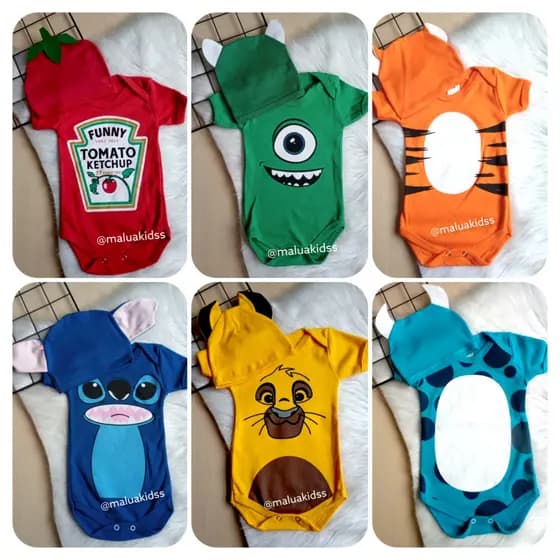 Body Temático com Toca Bebê Infantil/Mesversário Escolha o Modelo