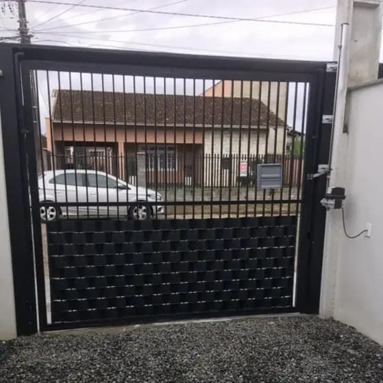 Protetor de Portão Privacidade Fechamento Grade Preto Borda Fina 10cm 50/40/30/25/20/10m