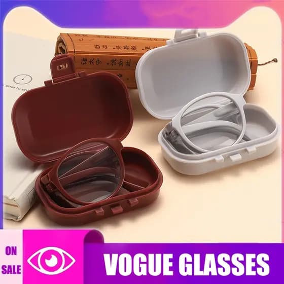 【 Free Case 】 2023 Nova Moda Perna De Mola Dobrável HD Portátil Mulher Homem Hipermetropia Leitura Glasses
