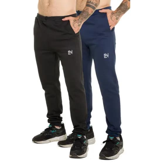 Kit 2 calças de Moletom Masculina Grossa Flanelada lisa