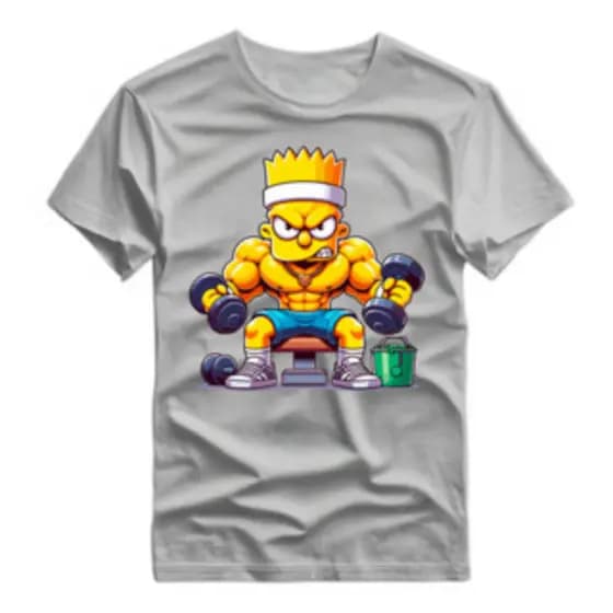 Camiseta Academia Treino "Barth Maromba" Estampada 100% Algodão Camiseta Casual