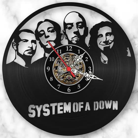 Relógio Parede System Of A Down Bandas Rock Pesado Vinil Lp