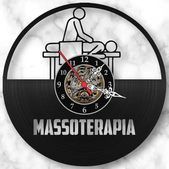 Relógio Parede Massoterapia Profissões Vinil Lp Decoração