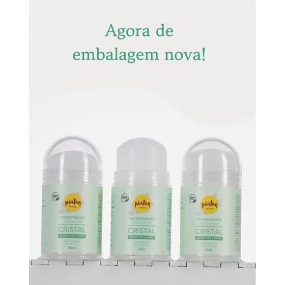Desodorante Cristal Piatan Natural 60gr dura 1 ano
