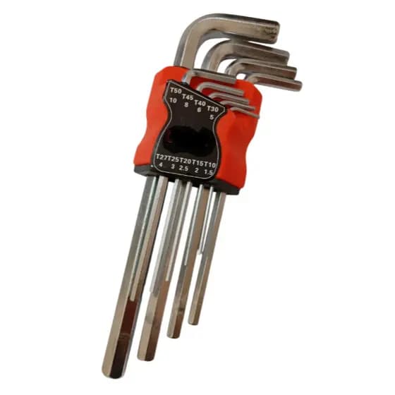 Jogo De Chave Allen Longa De 1,5 A 10 Mm Com 9 Peças Alongada