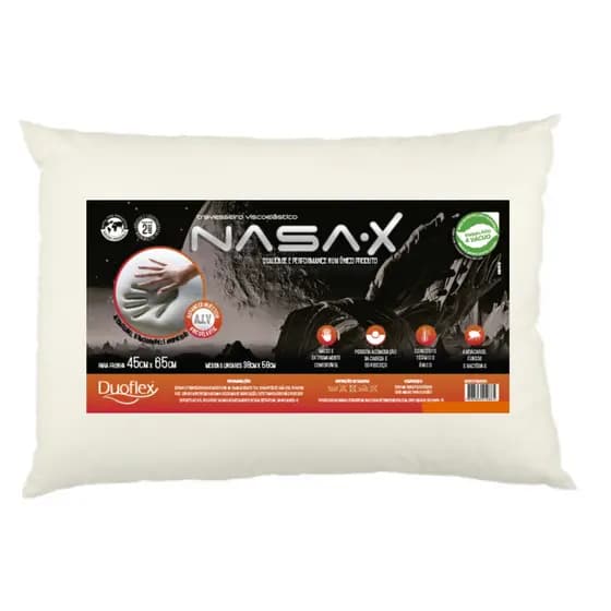 Travesseiro Nasa-x Duoflex Viscoelástico - NASA Extremo Conforto