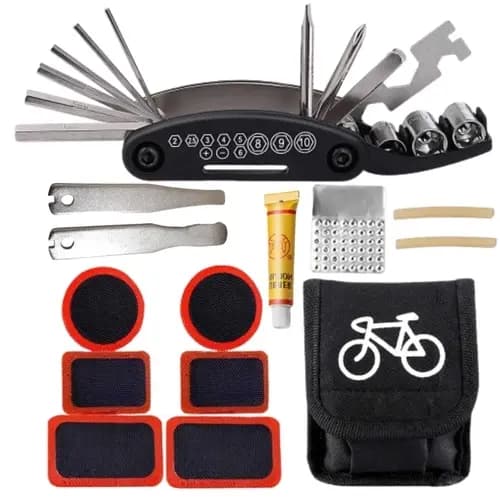 Remendo kit Reparo de Pneu Bicicleta Ferramenta Chave Bike Bolsa
