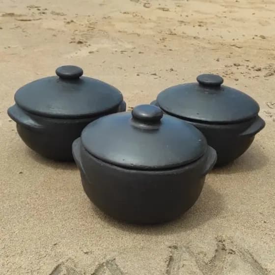 KIT 03 PANELAS DE BARRO CAPIXABA 1 LITRO - ALMOÇO\FESTA\ANIVERSÁRIO\BUFFET