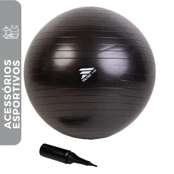 Bola de Pilates Suiça Fisioterapia Targ Me 55 cm com Bomba Ginástica Yoga Antiestouro Antideslizante