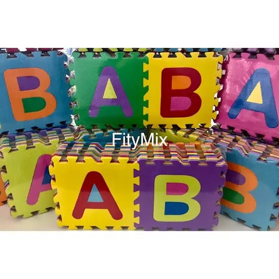 Tatame Eva Tapete Infantil E.V.A 36 Peças. 28cm x 28cm x 8mm bebê Tatame - Colchonete EVA.