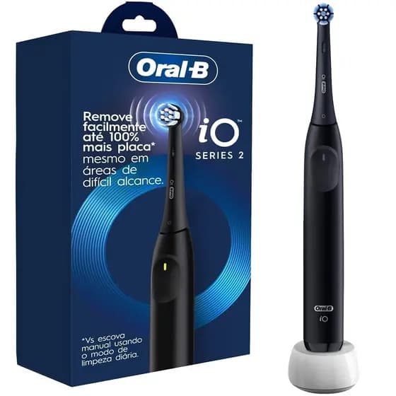 Escova Dental Elétrica Oral-B Series io2, Recarregável, Bivolt, Com Refil e Carregador