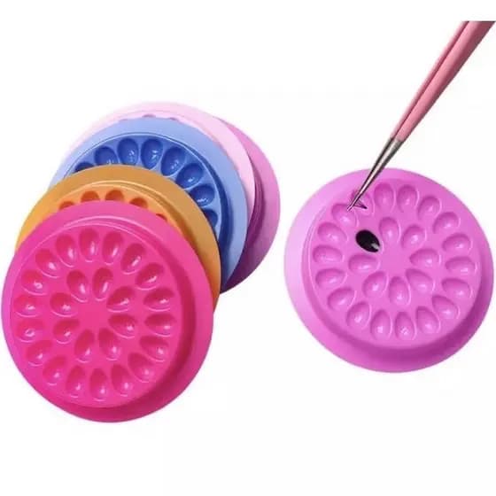 Suporte Flor Porta Cola de Extensão Alongamento de Cílios Paleta pétala disco bandeja