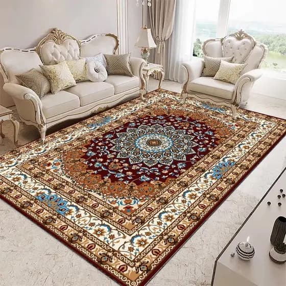 Tapete Modelo Belga Tamanho 2x1,40 Pelo curto Antiderrapante