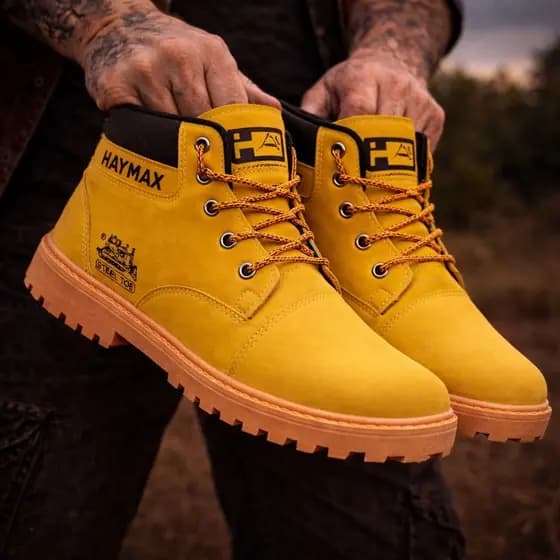 Bota botina Masculina Haymax Em Sintético Cano Alto