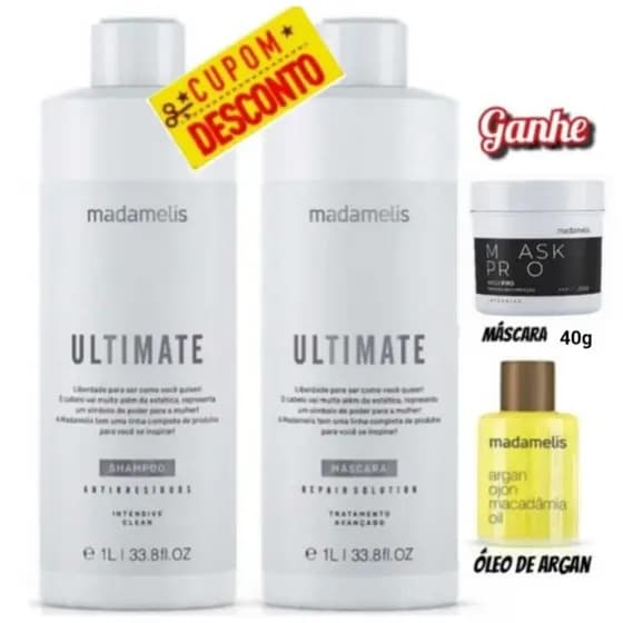 Escova Madamelis Ultimate Profissional Kit 2x 1litro