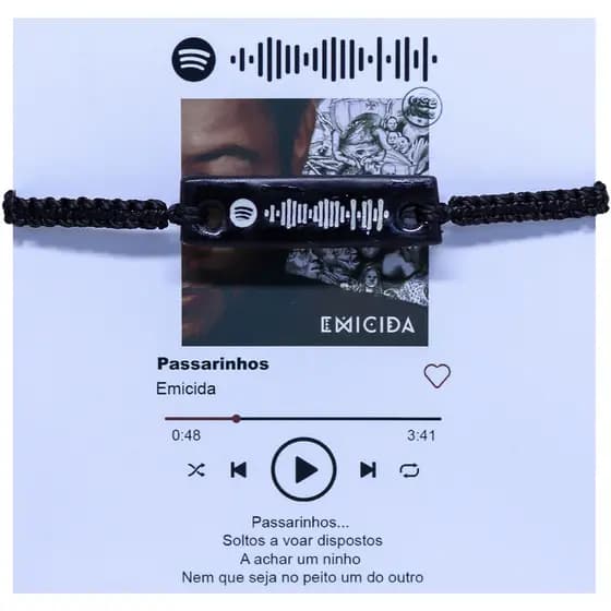 Pulseira Spotify Personalizada