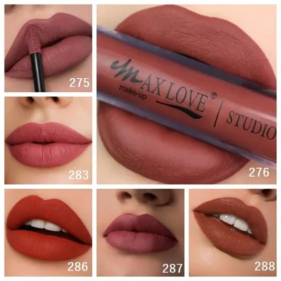 4 Unidades Batom Líquido Matte 12, 24 ou 30 Horas Max Love Lançamento