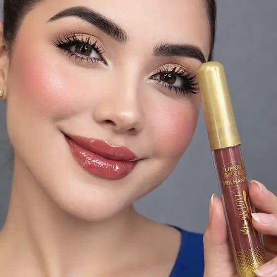 GLOSS LIP OIL BOMB BRILHANTE MAXLOVE COM VITAMINA E, MANTEIGA DE CARITÊ, D-PANTENOL E ÁC HIALURÔNICO