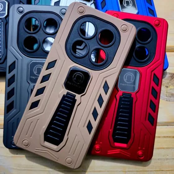 Capa capinha anti impacto silicone com Suporte para Xiaomi Poco X7 5G / Note 14 Pro 5G - Magnética 2.0