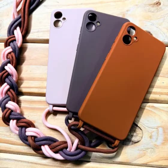 Capa Capinha Samsung Galaxy A07 / A06 / A05 Silicone Premium com Alça de ombro transversal Anti Impacto e anti shock