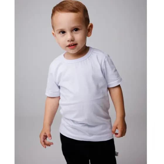 Camiseta Básica Escolar Unissex Infantil do 1 ao 12