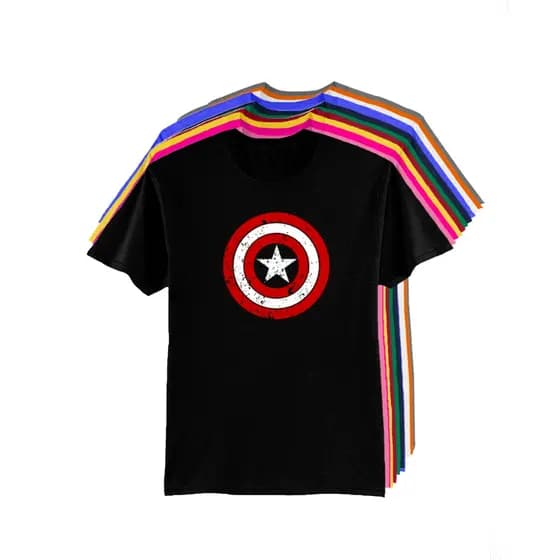 Camiseta Camisa Blusa Feminina Masculina Unissex 100% Algodão Capitão América Escudo Brasão Vingadores