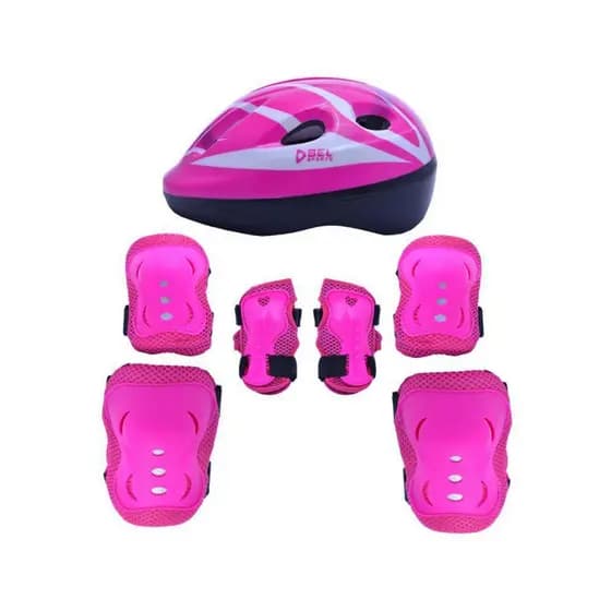 Kit de Proteção Esportiva Capacete Joelheira Cotoveleira Protetor Punho Infantil Bel