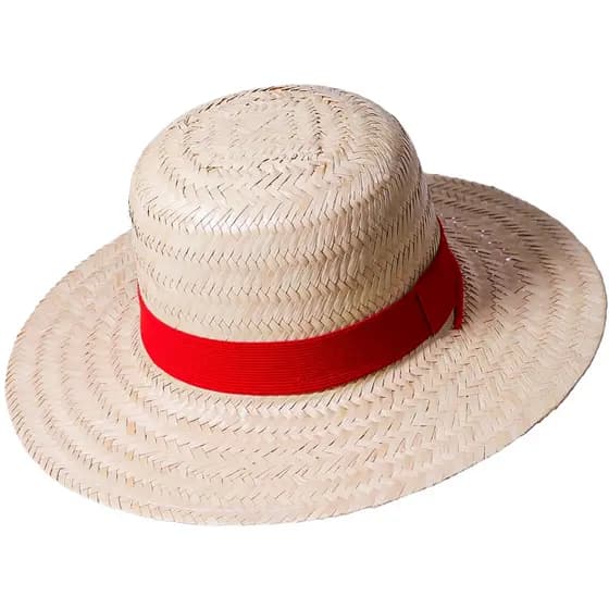 Chapéu de Palha One Piece Personagem Cosplay Semelhante Desenho Palha Dourada Aba Grande Original