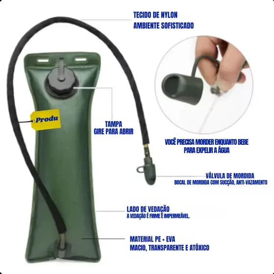 Refil 3 Litros Térmica Impermeável Mochila Hidratação Produ Bike Ciclismo Alta Durabilidade