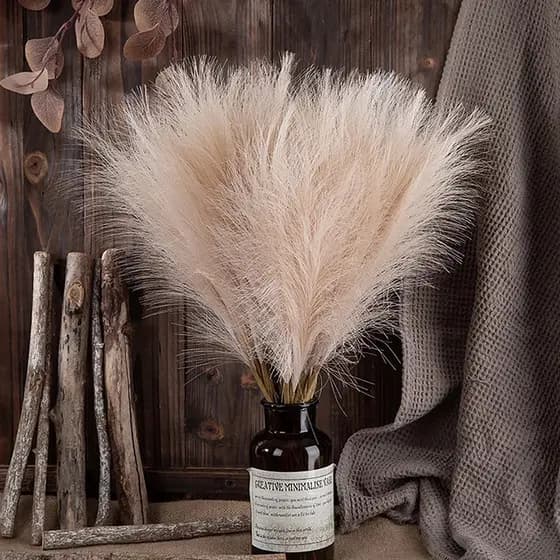 10/20/30 Peças Plumas Capim de Pampas Plantas Artificiais Decoração Casamento