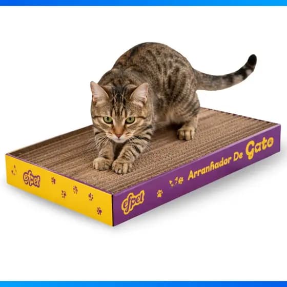 Arranhador Para Gato de Papelão Prático e Moderno Reforçado - OFERTA