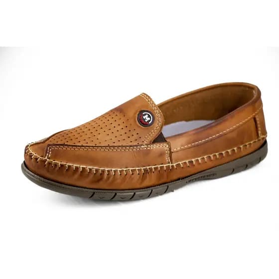 Muttley Couros Sapato Mocassim Masculino Macio de Couro Legitimo Solado de Borracha Antiderrapante