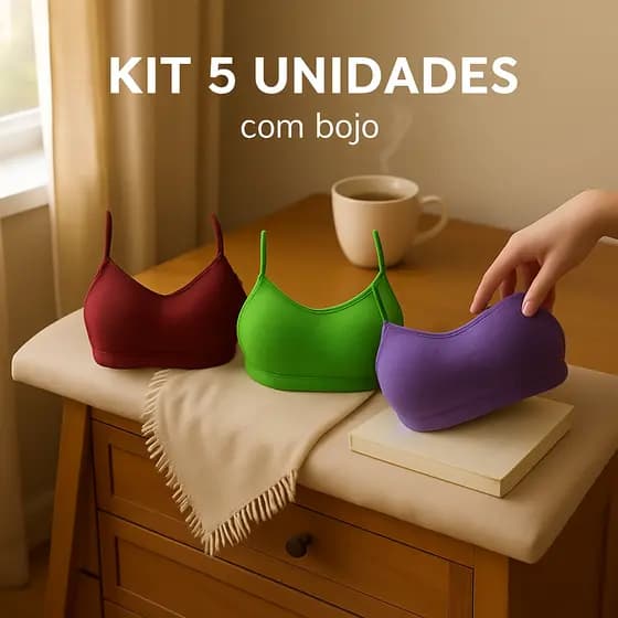 Kit Com 5 Tops Fitness Com Alcinha - Top COM BOJO Perfeito Para Academia - Direto da Fábrica - Envio Imediato - Cropped