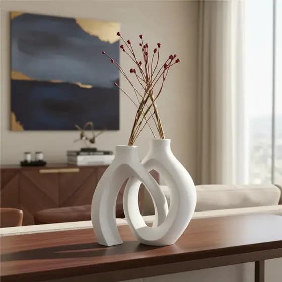 Vasos Decorativo Moderno União Amor Luxo Plantas Artificiais