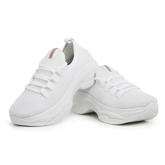 Tênis Feminino Com Salto Esporão Ortopédico Anatômico Branco 33 Ao 40