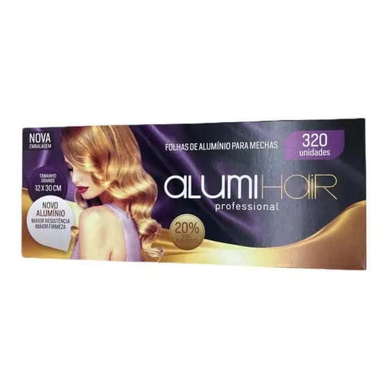 Papel Alumínio Para Mechas AlumiHair 12 X 30 Cm Com 320 Folhas