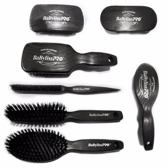 Kit Escova De Madeira Babyliss Pro Barber