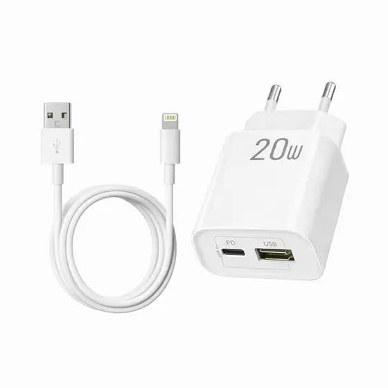 Kit Carregador Turbo 20W + Cabo Lightning