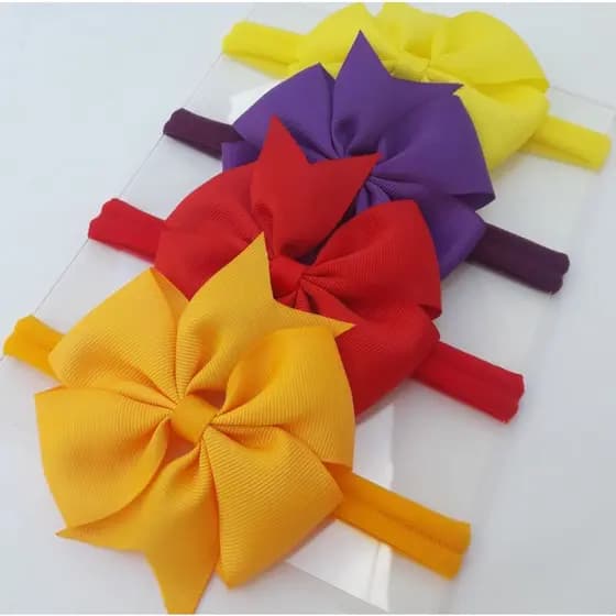 Faixa/Tiara de cabelo para bebê Laço Catavento Grande - Unidade