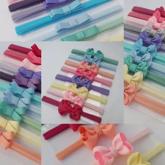 Kit Personalizado 10 Faixas/Tiaras de cabelo para bebê (Vários modelos)