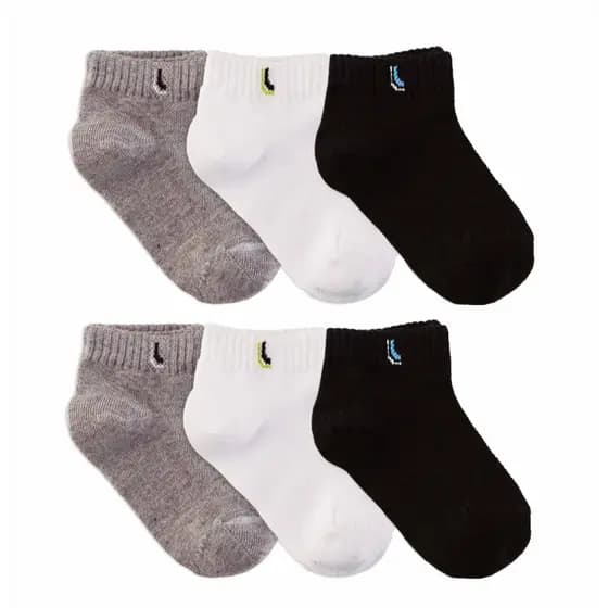 Meias Lupo - Kit 6 Pares Meias Infantil Lupo Cano Curto