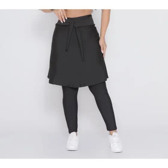Calça Saia Legging Fitness Moda Evangelica Modesta Cristã Treinos Esportes