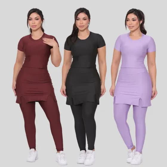 Conjunto Fitness Moda Evangélica Moderno Atividades Esportes