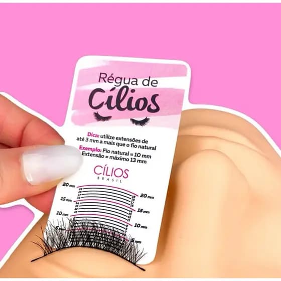 Régua de cílios para alongamento fio a fio anatômica