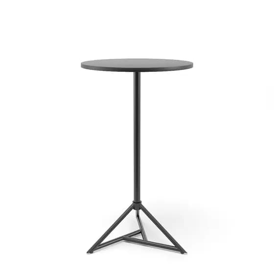 Mesa Bistrô Alta Aço Bar Cozinha Balcão Dot Maiart Preta