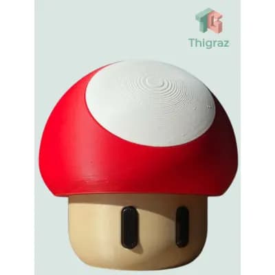 Cofre Decorativo Cogumelo Super Mario Médio azul escuro – Guarde Suas Conquistas com Estilo