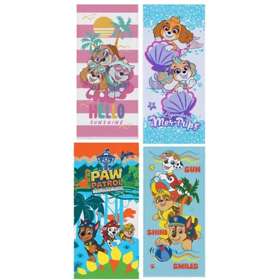 Toalha de Banho Felpuda Patrulha Canina Infantil 60x120 Lepper (5 estampas diferentes)