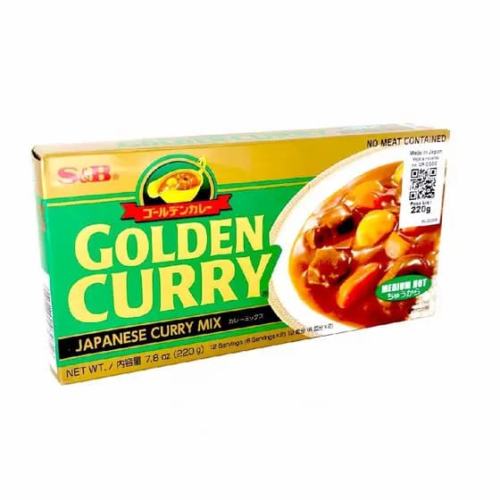 Golden Curry Karê Apimentado Médio S&b Tempero Japonês Medium Hot 220gr