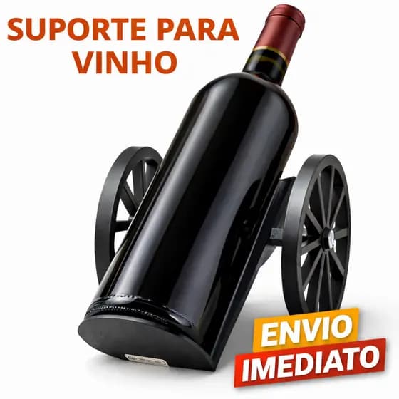 Suporte Para Vinho Canhão Porta Garrafa Decorativo Impressão 3D Moderno Adega Bar Presente Criativo Decoração Premium